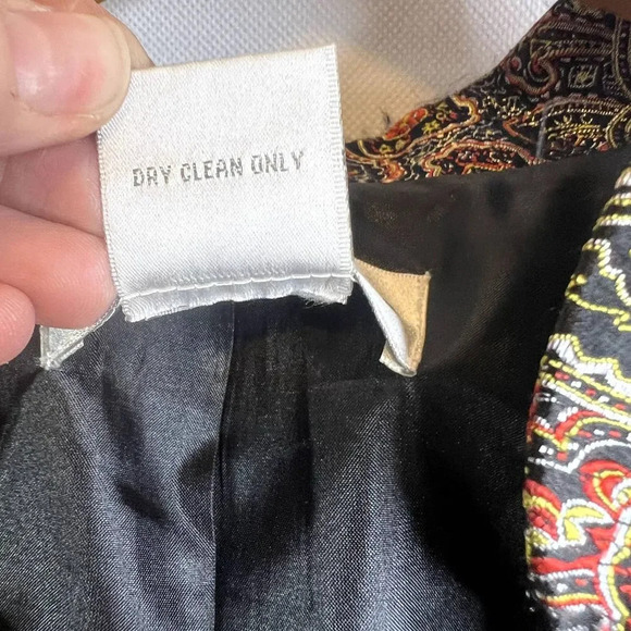 Dressbarn Silk Blend Paisley Dress Jacket Size Large - Picture 8 of 9